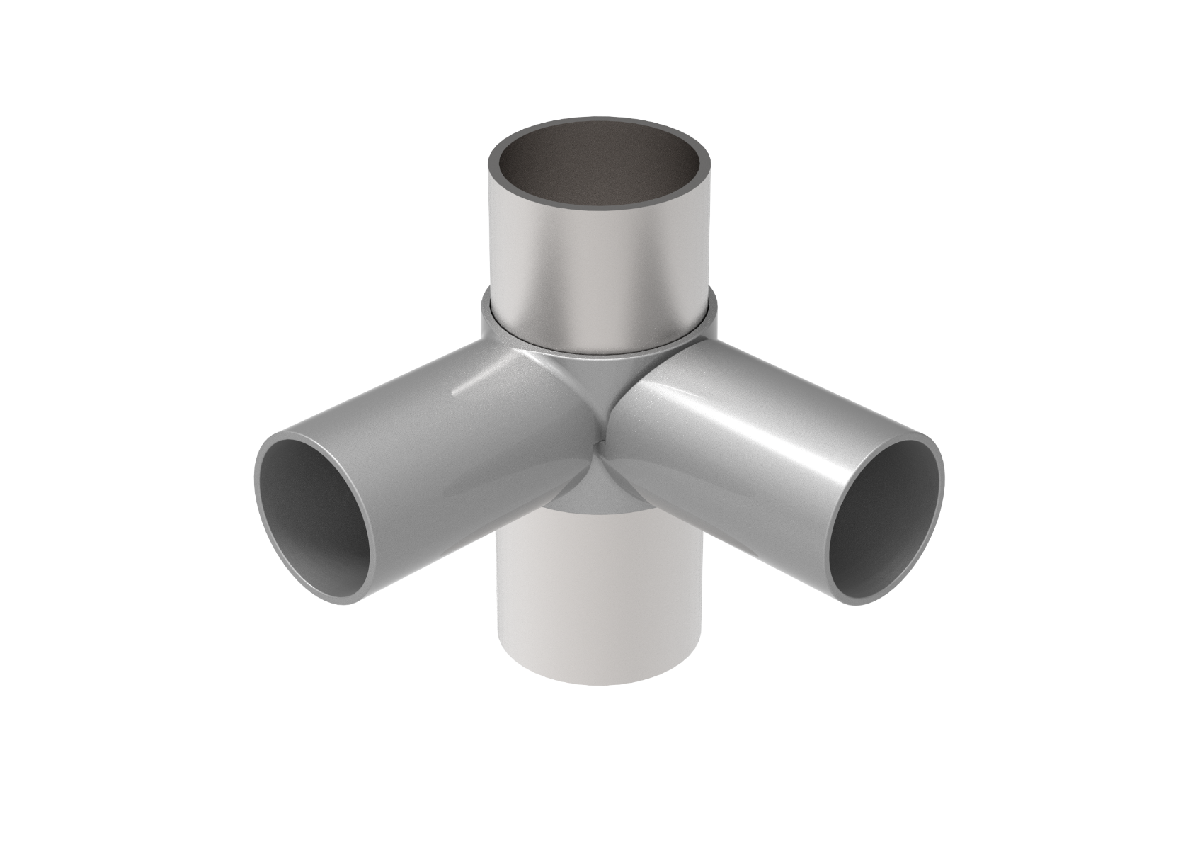 Aluminium kruisstuk Ø 60 × 42 mm verstelbaar – open
