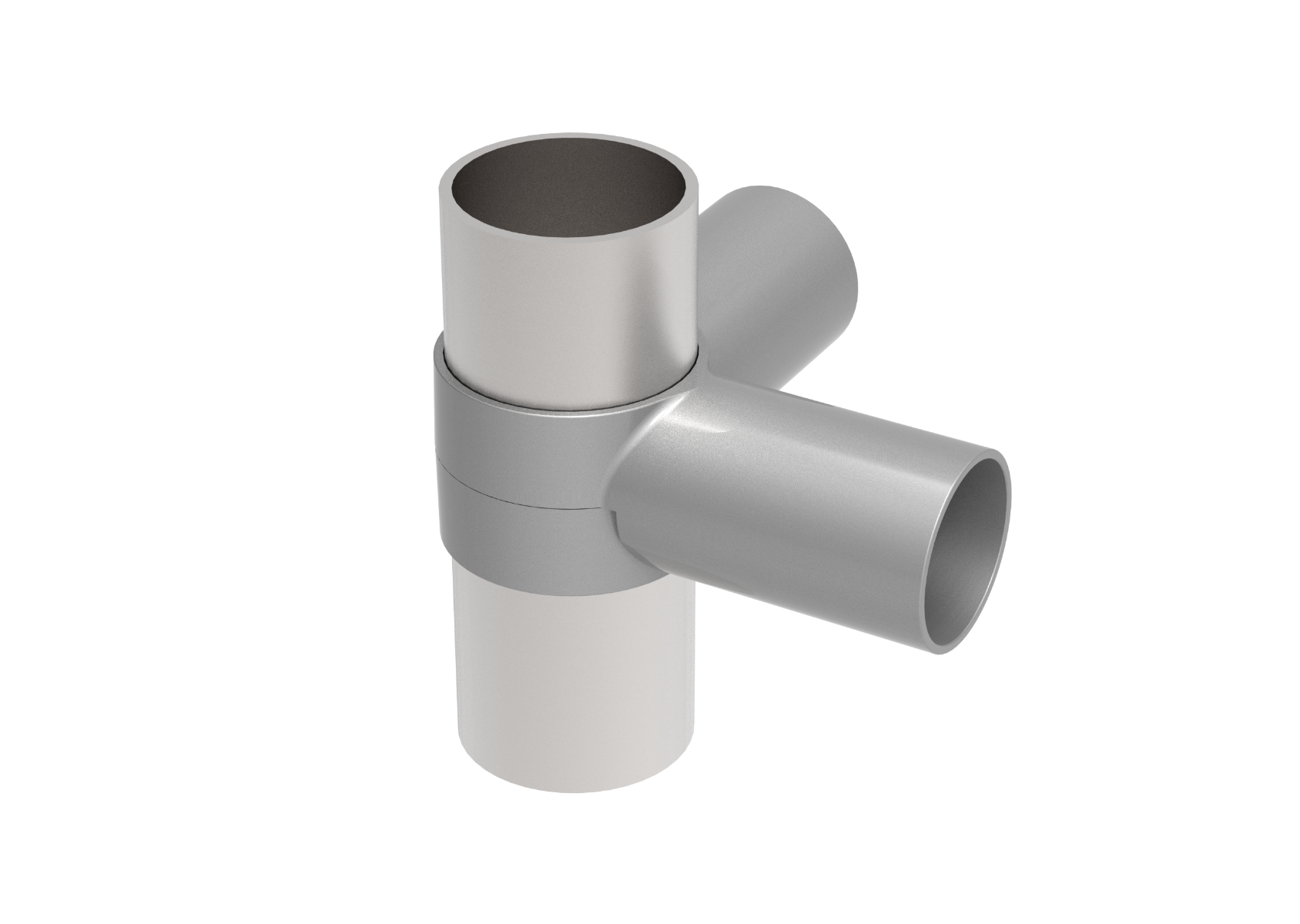 Aluminium kruisstuk Ø 60 × 42 mm verstelbaar – open