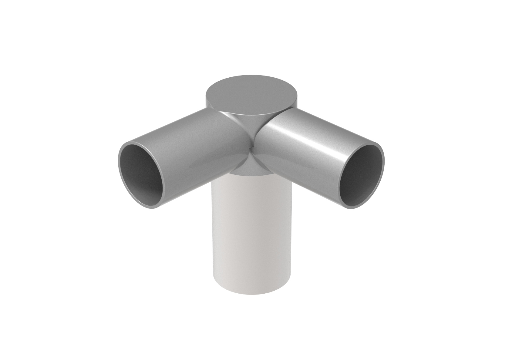 alu-kruisstuk ø 60 x 42 mm, verstelbaar, dicht