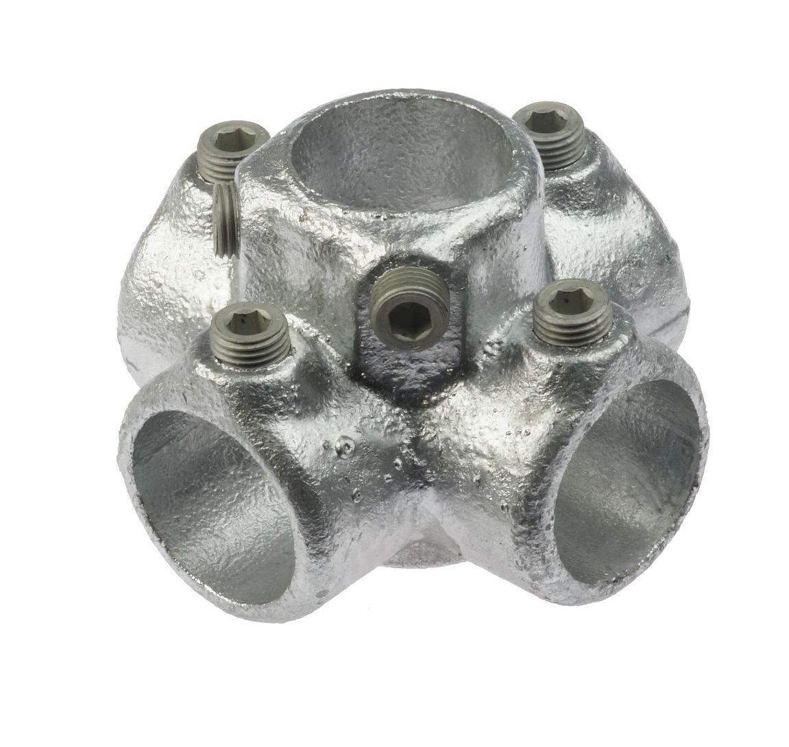 G158 Cast iron 4-way clamp A26, hot-dip galvanised