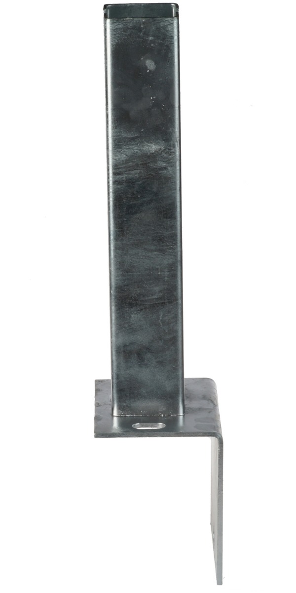 Base plate L-shape for 60 × 60 mm box section hot-dip galvanised