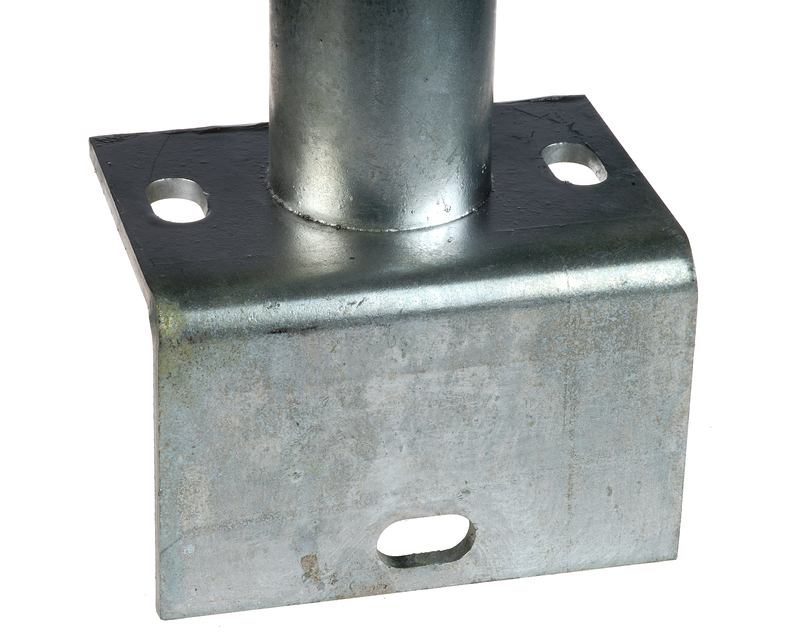 Base plate L-shape for tube Ø 60 mm hot-dip galvanised