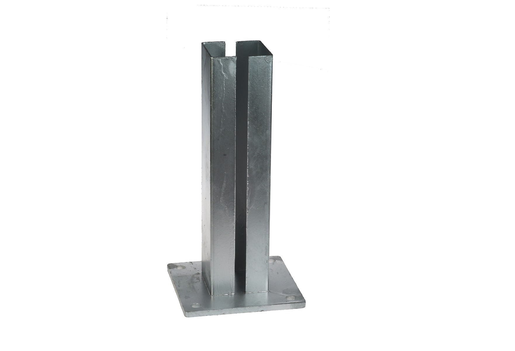 Voetplaat voor buis 100 x 100 mm, thermisch verzinkt