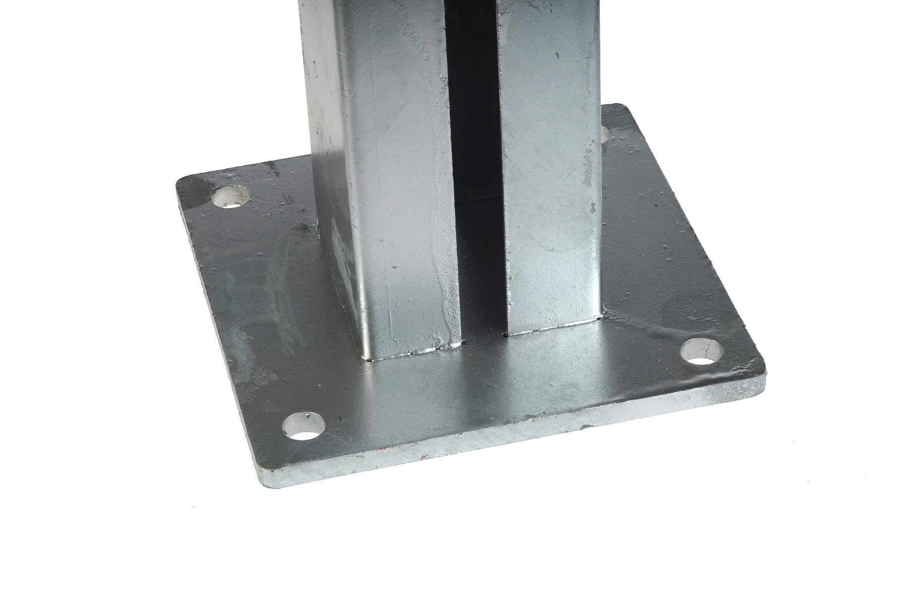 Voetplaat voor buis 100 x 100 mm, thermisch verzinkt