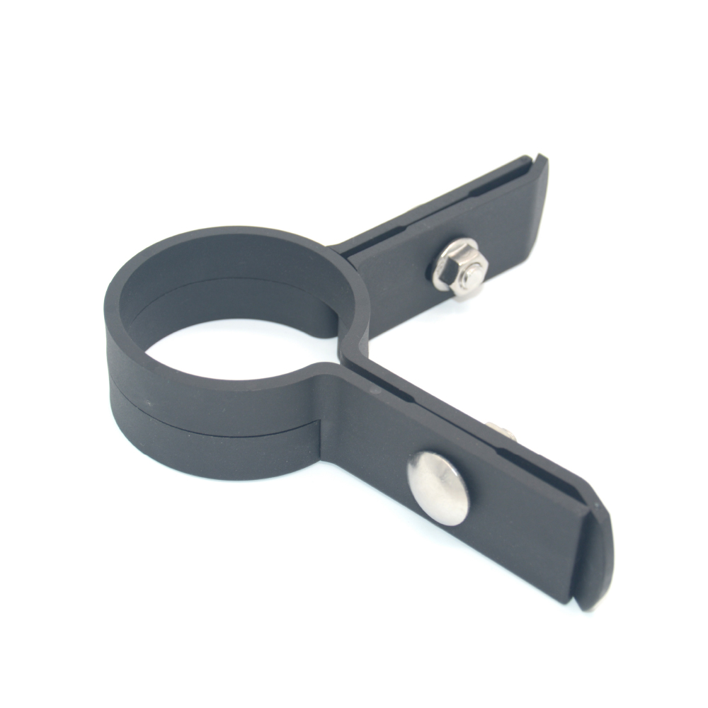 long lip bracket for double rod mounting, 60 mm, polyamide angle connection, including mounting materials