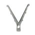 Aluminium 2 x 3-wire "Y"-shaped barbed wire arm 60°