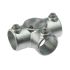 G176 Cast iron 3-way t-clamp A24, hot-dip galvanised