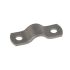 Half shell bracket, strip 25 x 3 mm, black