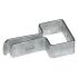  End bracket with extended lip tube 60 x 40 mm for double-rod mesh panel, hot-dip galvanised