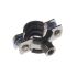 Pipe clamp M8 stainless steel 316 with rubber inlay