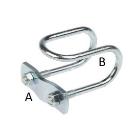 Wire Clamp TG 245, zinc plated straight