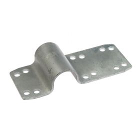 Clamping Plate with 12 holes 100 x 5 mm for U-Bolt with long lip 120 mm hot-dip galvanised