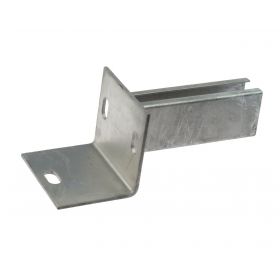 Foot plate L-shape for tube 60 x 40 mm, hot-dip galvanised