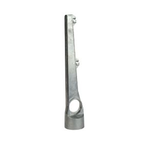 Barbed wire arm, 2 wires, straight, aluminum 