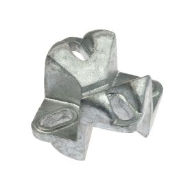 Cast iron crossover clamp without U-bolt, hot-dip galvanised