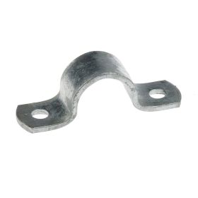 Half shell bracket, strip 50 x 5 mm, stainless steel