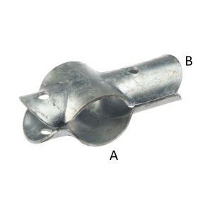 T-Clamp two-part with lip 2½" x 2" hot-dip galvanised