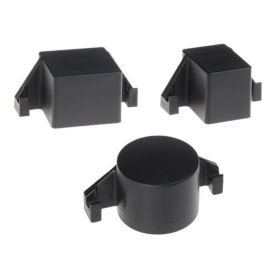 Plastic post cap ø 60 mm with DSM-hook, nylon black