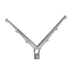 2 X 3 Wires barbed wire arm, 45 degree angle, aluminum