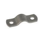 Half shell bracket, strip 25 x 3 mm, black