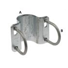 bracket, 2 holes + 2 slots, 100 x 5 mm hot-dip galvanised