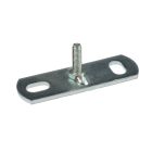 Wall plate male thread, zinc plated