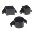 Plastic post cap ø 60 mm with DSM-hook, nylon black