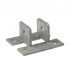 Tube wall support holes in lips ø 17 mm, hot-dip galvanised