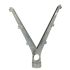 2 X 3 Wires barbed wire arm, 45 degree angle, aluminum