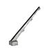A durable aluminium 45-degree barbed wire arm with a square base designed to hold three strands of security wire.