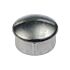 A silver-colored round aluminium press-in cap designed to securely fit and finish 60mm diameter metal tubes or posts.
