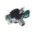 Heavy-duty metal pipe clamp with black EPDM rubber lining and a dual-threaded M8/M10 connection for secure mounting.