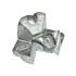 A durable hot-dip galvanised cast iron crossover clamp base featuring pre-drilled mounting holes for secure tube connection.
