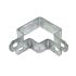 A hot-dip galvanised square steel angle bracket with double mounting holes, designed for 60x60mm square tubing and post applications.