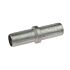 Metallic internal tube connector with a central collar and ridged ends for connecting two 42mm aluminum pipes securely.