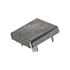 An aluminum square press-in post cap featuring a flat top and four prongs for secure installation in square tubing.