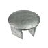 A high-quality galvanized metal drive-in plug used for finishing round pipes with a secure and protective metal cap.