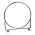 Large circular hot-dip galvanized metal bucket ring featuring a sturdy base frame and two rectangular supporting feet.