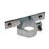 An aluminum hinged bracket with an extra wide 120mm mounting plate designed for attaching traffic signs to 48mm poles.