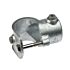 A hot-dip galvanized cast iron clamp-on tee fitting with hex-head set screws for a secure and durable pipe connection.