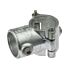 Industrial G136 clamp-on short tee pipe connector made from durable galvanized cast iron with a hinged opening mechanism.