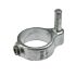 A hot-dip galvanised cast iron gate hinge male part featuring a vertical pin and an adjustable hex grub screw.