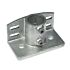 A galvanized cast iron base plate featuring a 1.5-inch pipe sleeve and integrated kick edge for secure floor mounting.