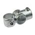 A hot-dip galvanized cast iron combination socket fitting featuring three pipe openings and three integrated hex-head set screws.