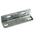 An L-shaped hot-dip galvanised steel corner piece with four oval mounting holes, displayed against a white background.