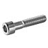 A zinc-plated M10x60 hex socket head screw with partial threading, used for securing end plugs, on a plain white background.