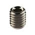 Close-up of a silver hexagonal socket set screw with a durable hot dip galvanised threaded finish.