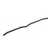 A long, thin 8mm diameter black steel tension rod with subtle bends, isolated on a white background for industrial use.