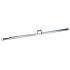 A 130 cm long hot-dip galvanised metal closure rod for shear-off grids, featuring a central U-shaped bracket and end loop.