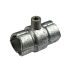 Industrial hot-dip galvanised cast iron internal joint fitting with a central grub screw for securely connecting metal tubes internally.